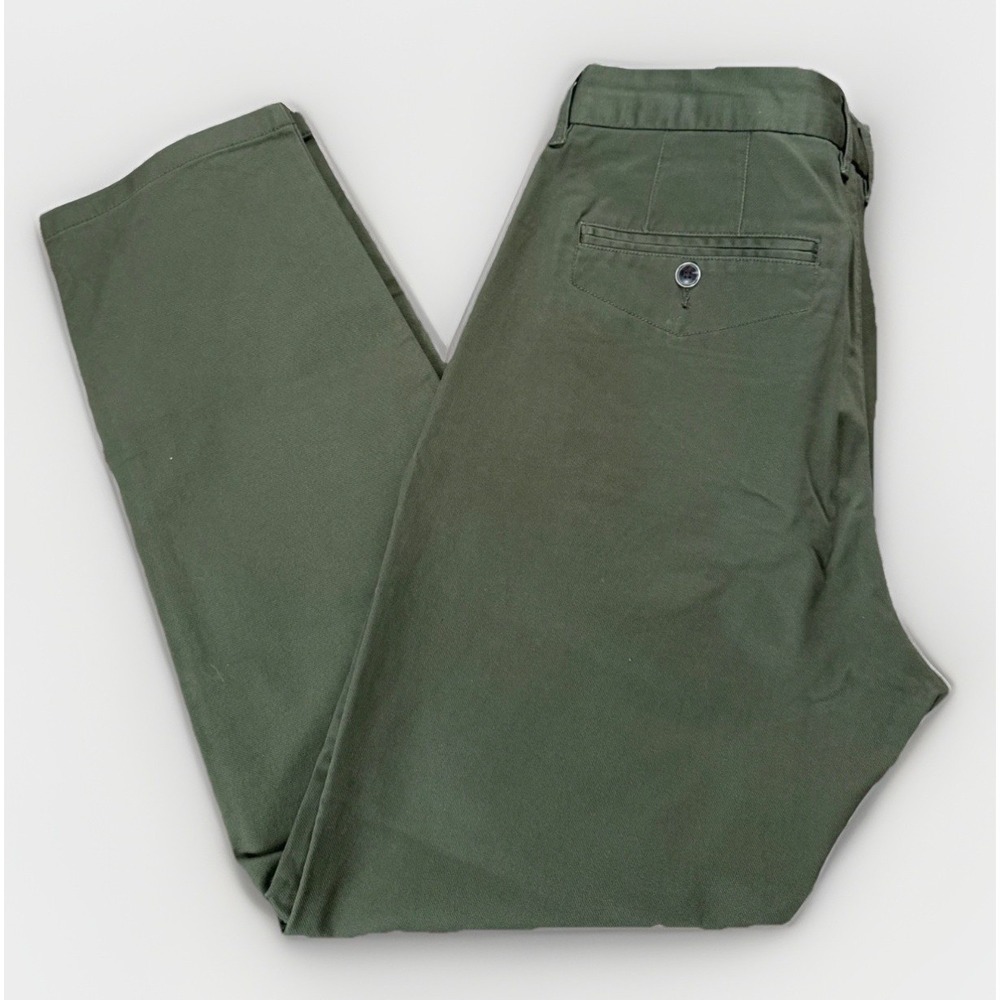 Perk Feel Good Chinos Mens 35x30 Olive Green Slim Fit Stretch Cotton Pants